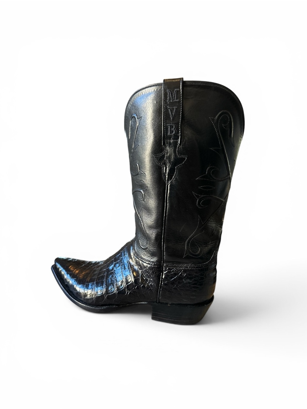 Lucchese Classics Custom Caiman Zip Cowboy Boots Men’s 11D Black w Box Bags - Picture 6 of 15